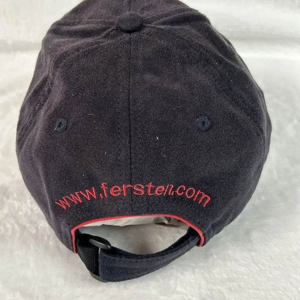Fersten Worldwide Velvet Black/Navy Blue Mens Hat Adjustable Ball Cap Baseball